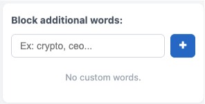 Block Additional Words